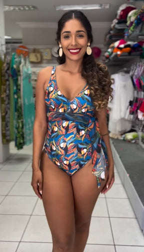 Maiô de Alcinha Modelo - Coral